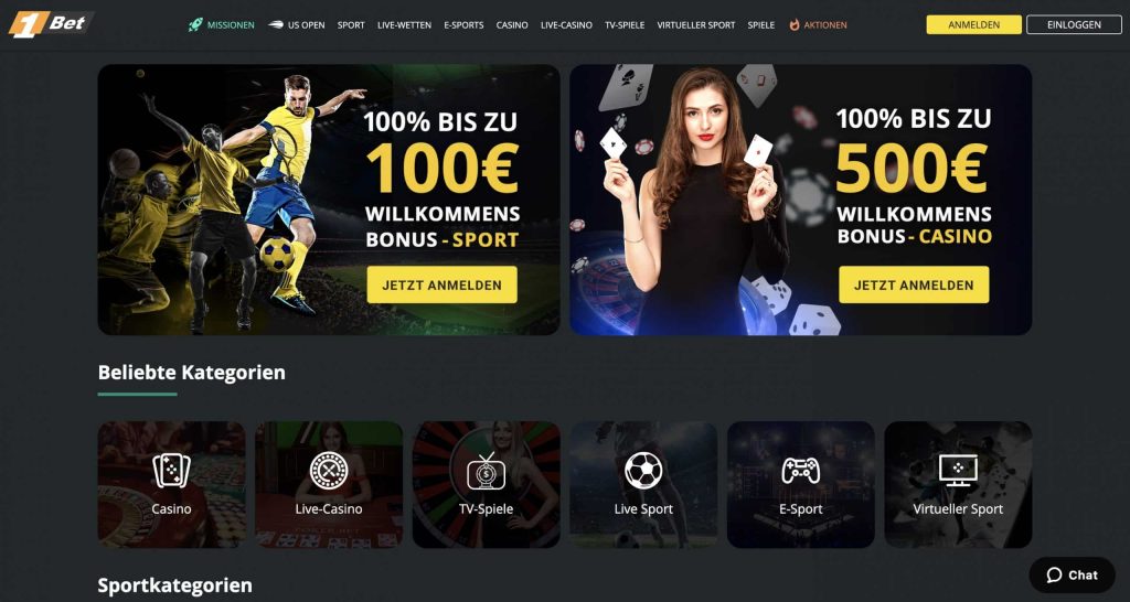 1Bet Startseite